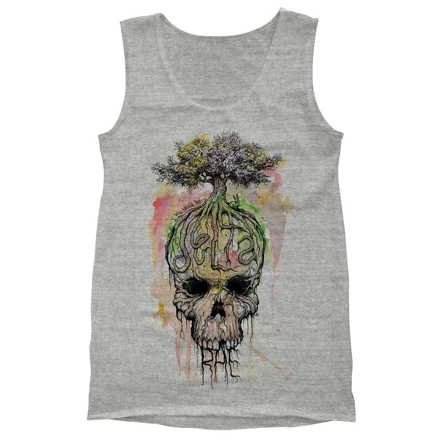Delta Rae Watercolor Skull Tank