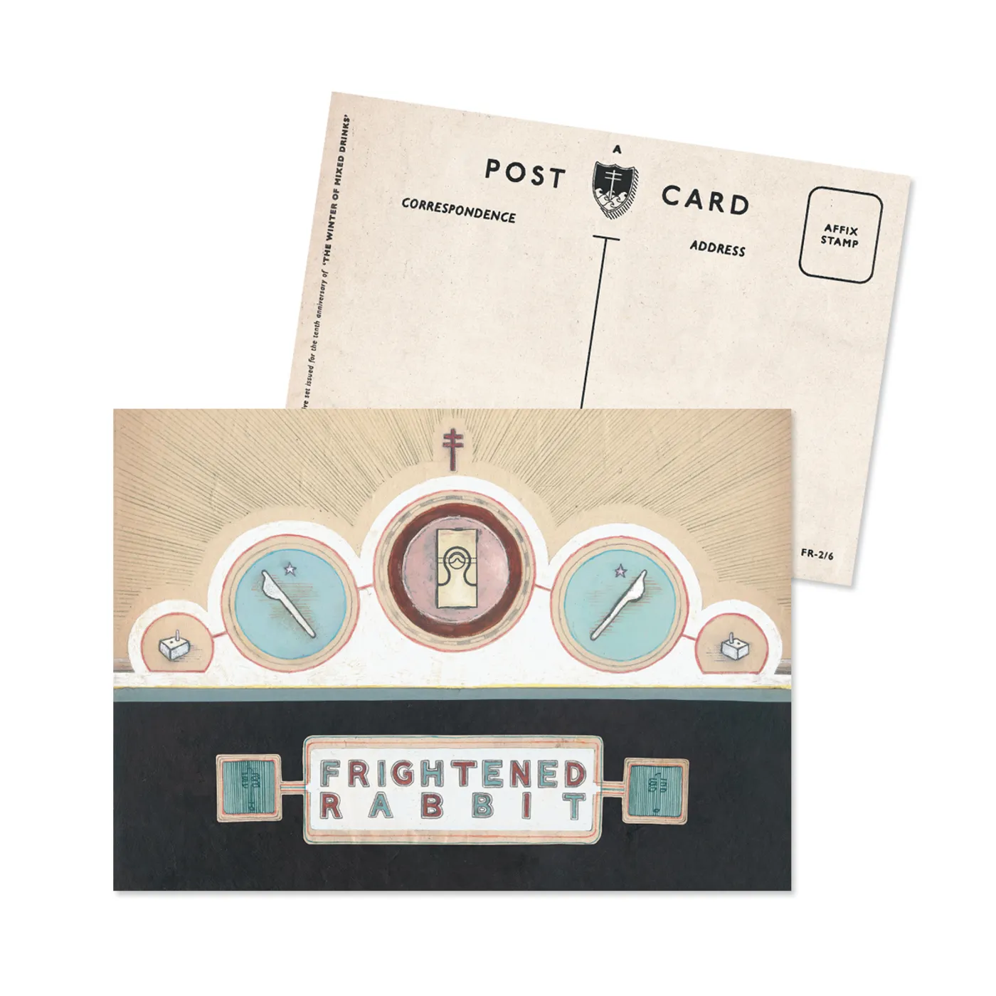Frightened Rabbit Winter of Mixed Drinks Anniversary Postcard set