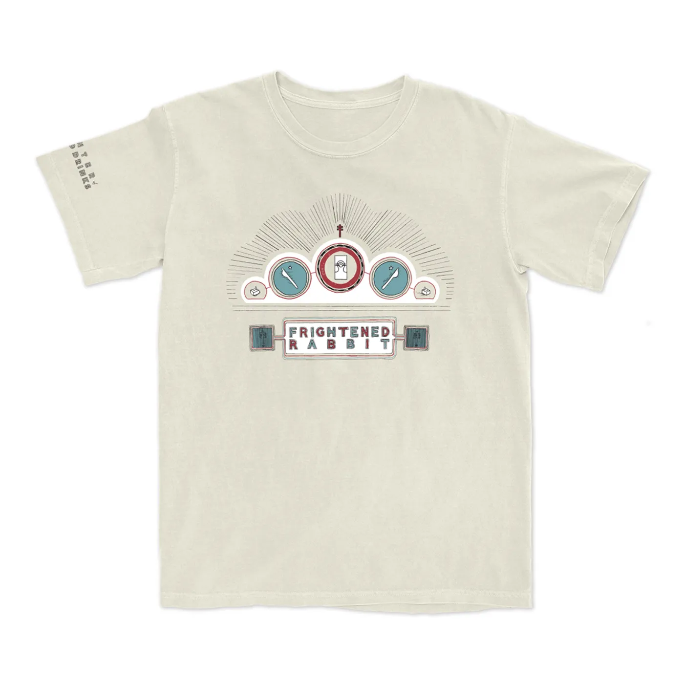 Frightened Rabbit Winter of Mixed Drinks Anniversary Album Cover T-Shirt Cream