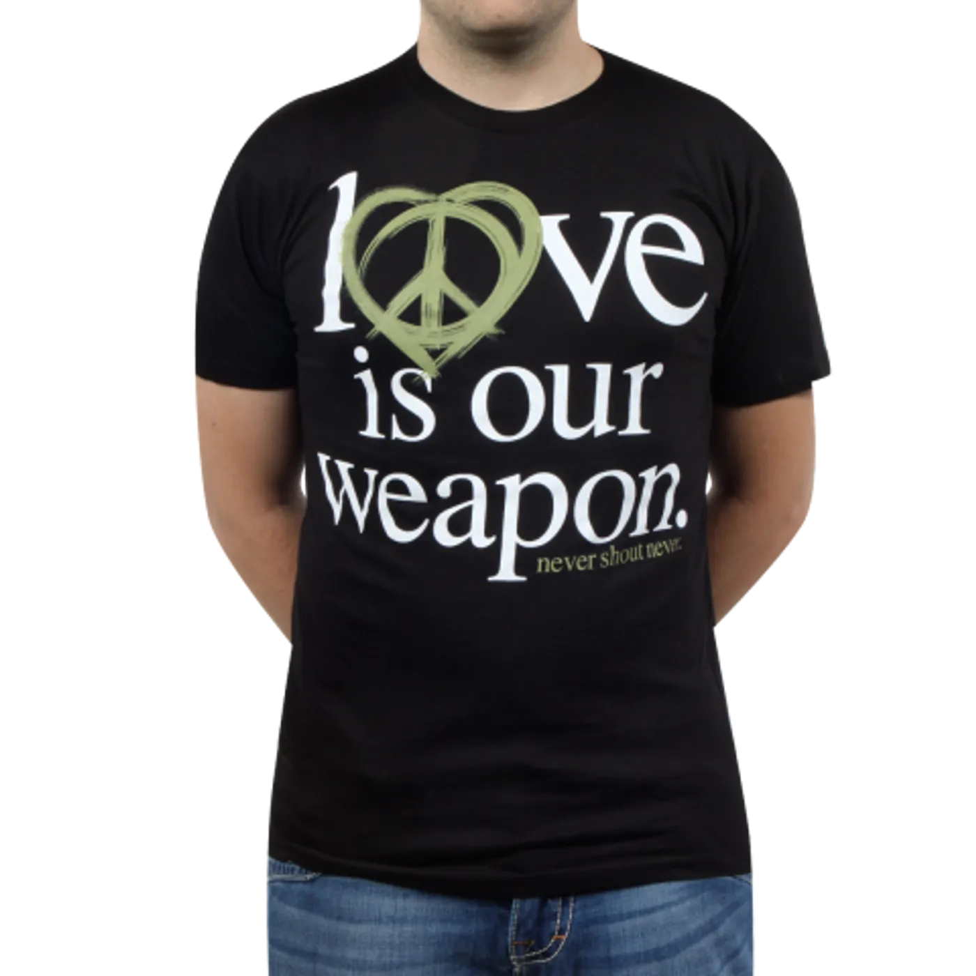 Never Shout Never Love Is Our Weapon Black T-Shirt