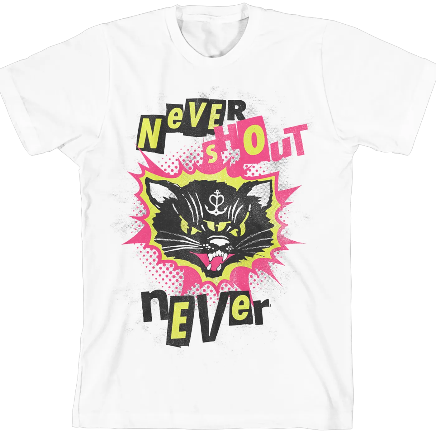Never Shout Never Punk Kitty 2015 Summer Tour T-Shirt