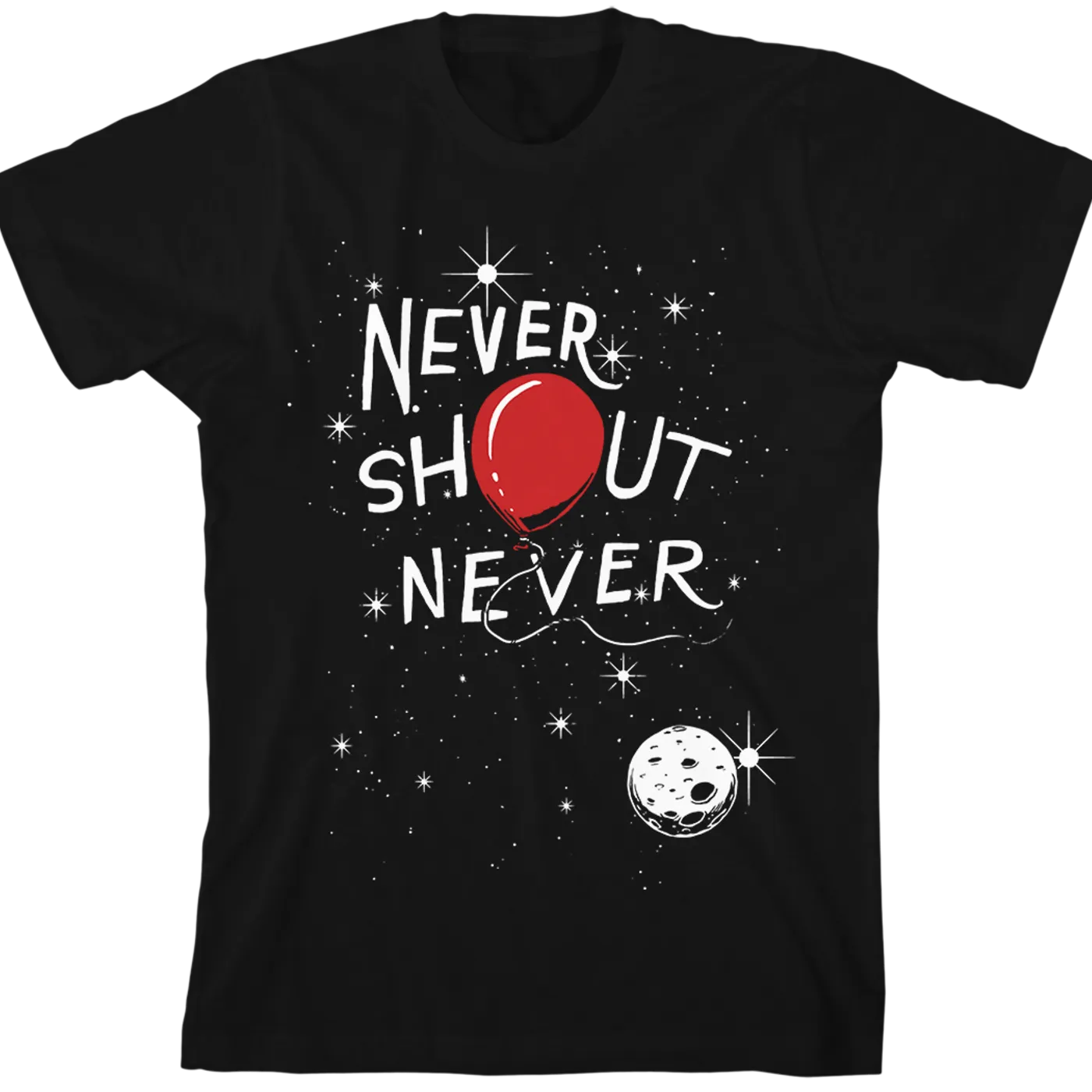 Never Shout Never Red Space Balloon T-Shirt