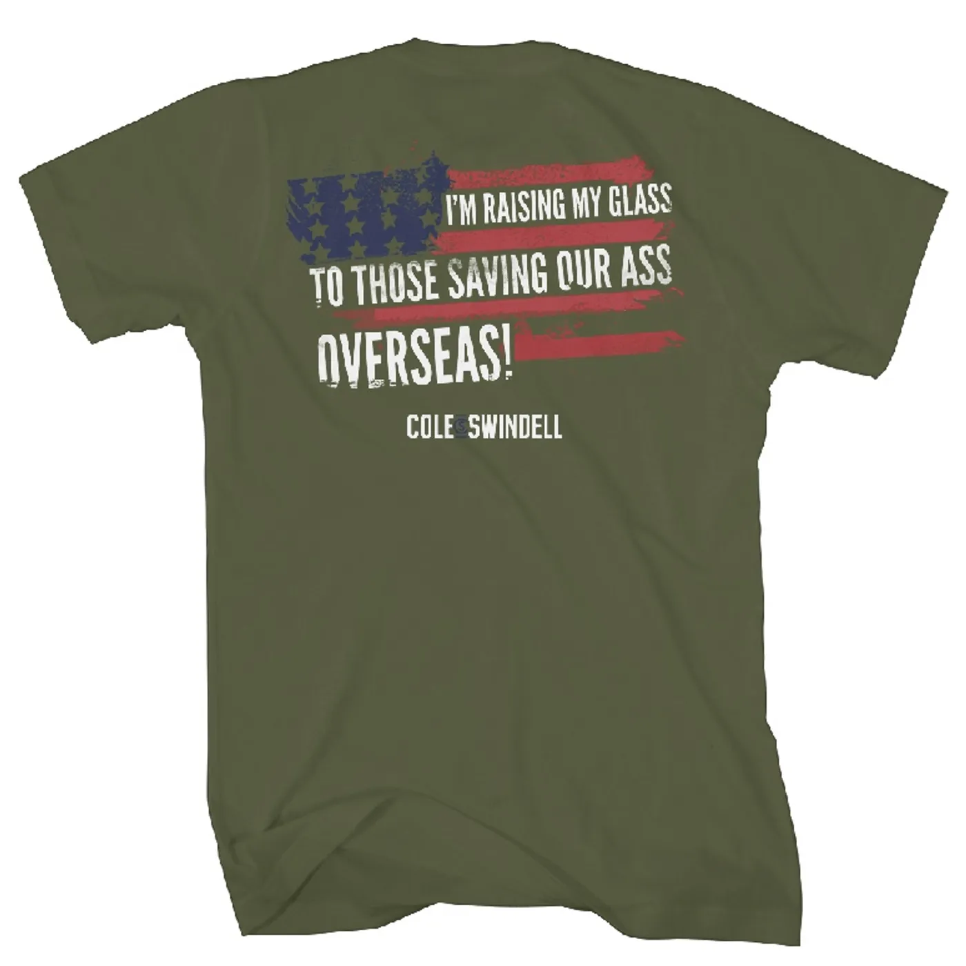 Cole Swindell Patriotic Military Green T-Shirt