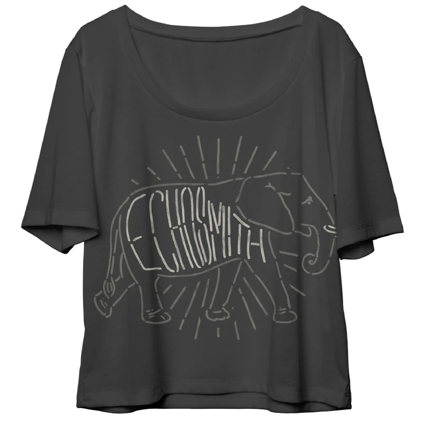 Echosmith Elephant Burst Heather Charcoal Flowy T-Shirt