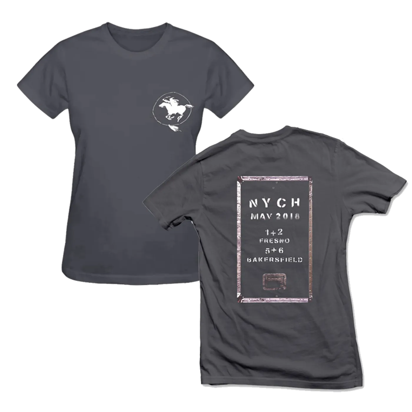 Neil Young NYCH 2018 Tour Small Logo Women’s Grey T-shirt