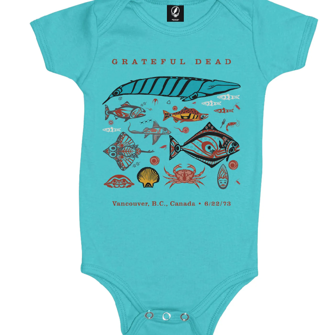 Grateful Dead Vancouver '73 Fish Onesie