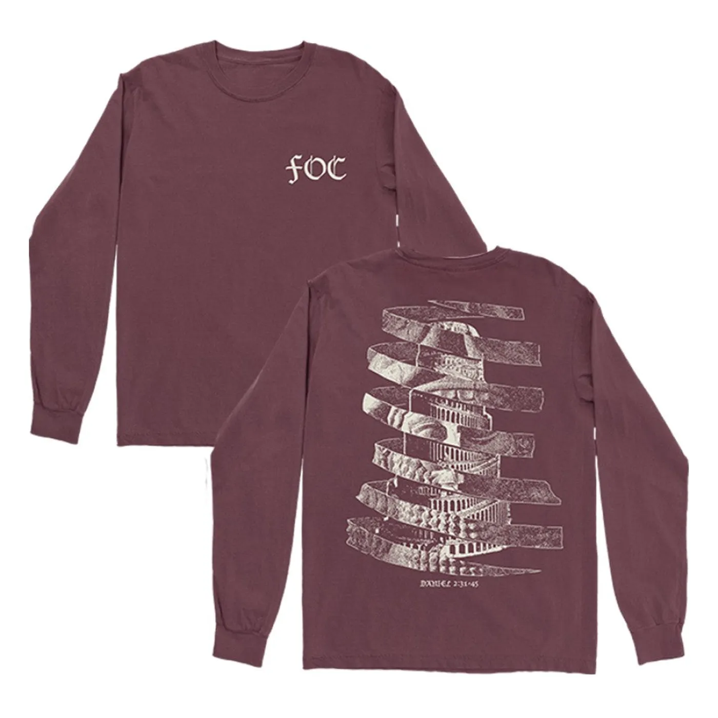 Earl Sweatshirt Spiral Majesty Longsleeve Burgundy T-Shirt + FEET OF CLAY Download