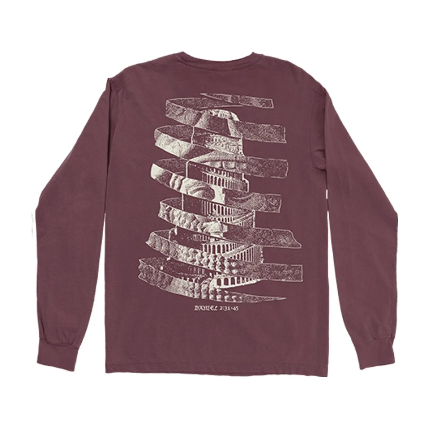 Earl Sweatshirt Spiral Majesty Longsleeve Burgundy T-Shirt + FEET OF CLAY Download