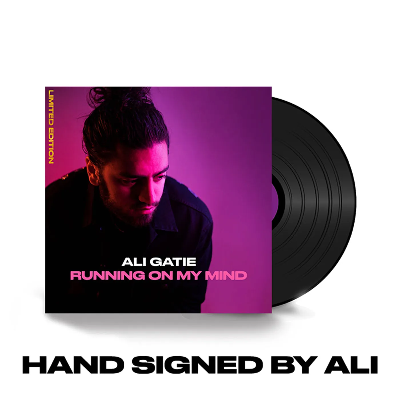Ali Gatie Running on My Mind Ltd Edition Signed 7" Vinyl
