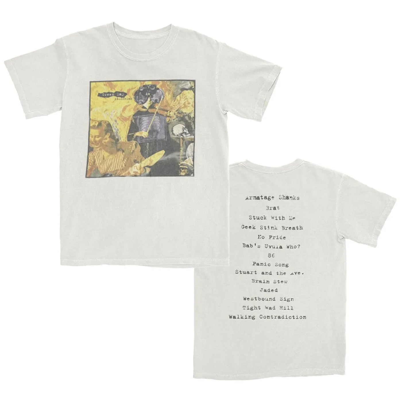 Green Day Vintage Insomniac Cover T-Shirt