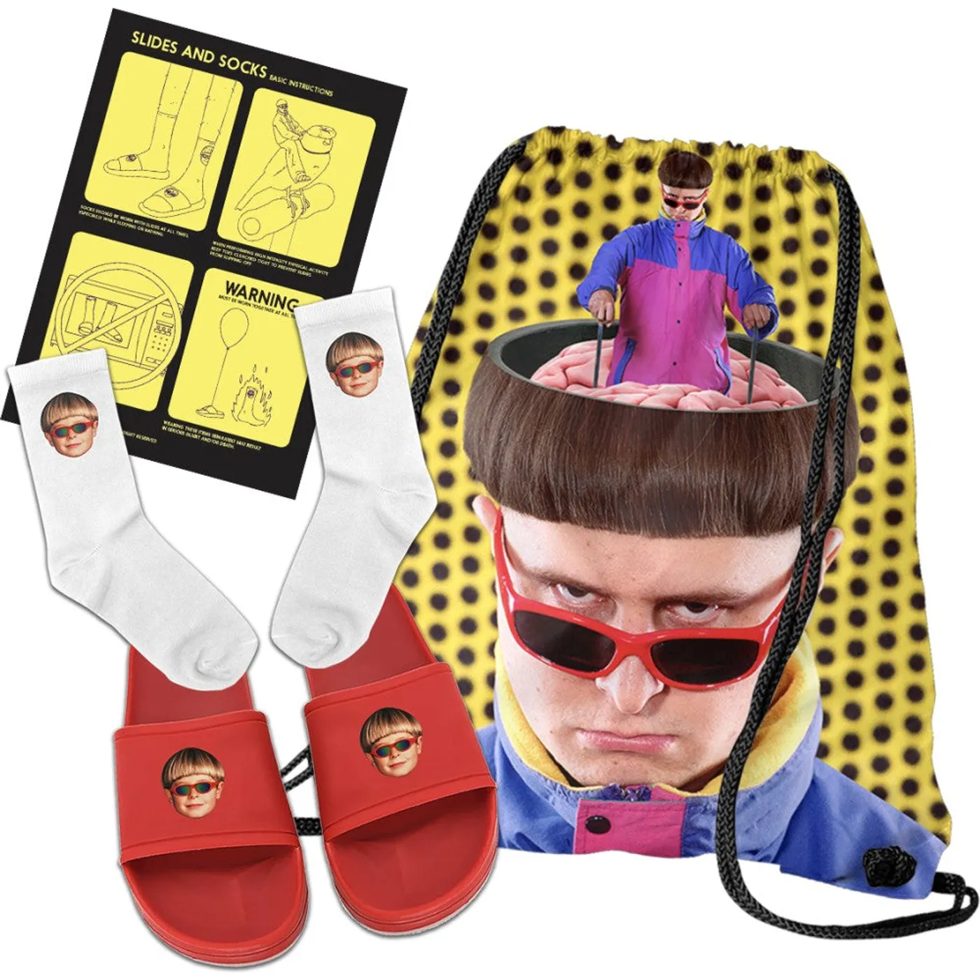 Oliver Tree Socks and Slides Set 