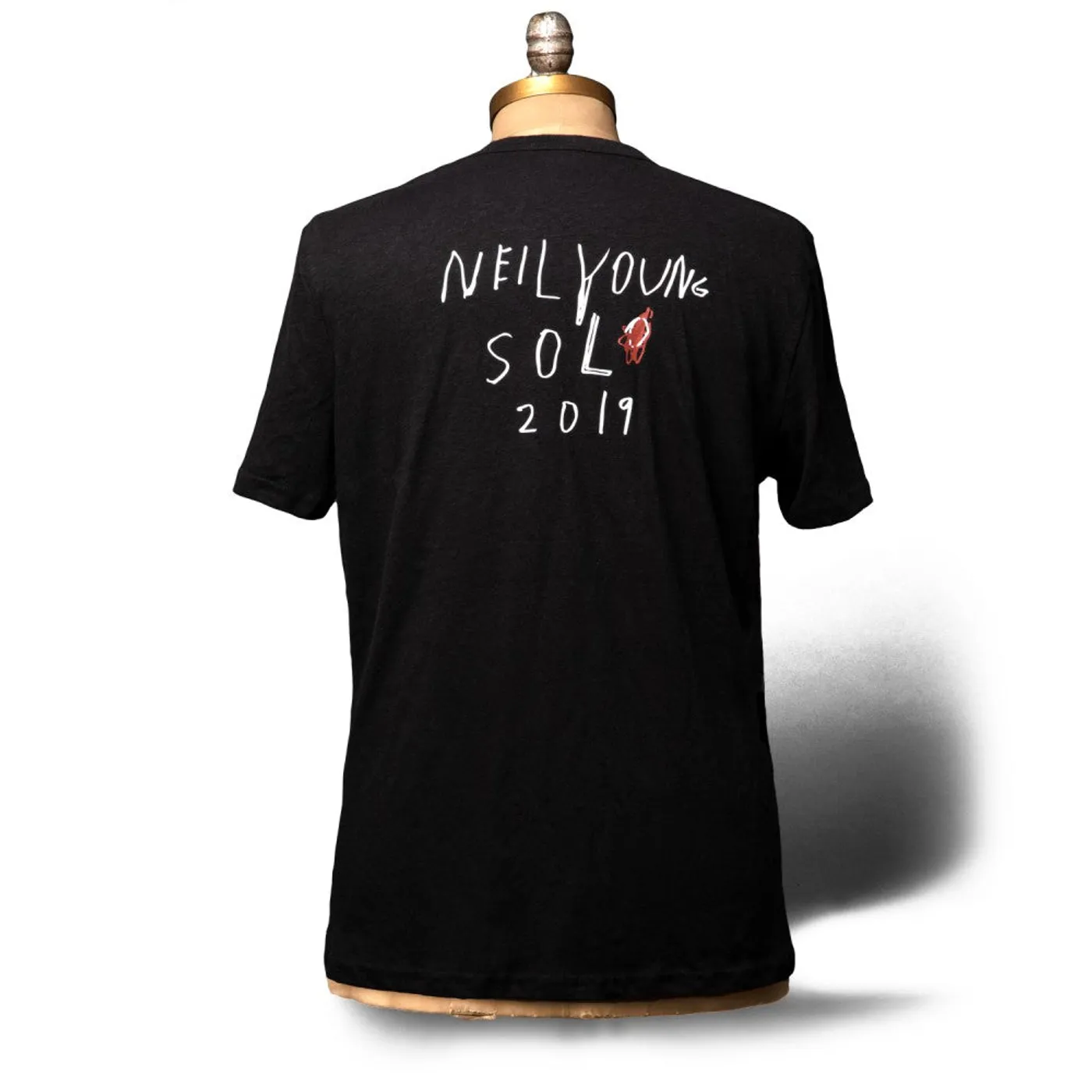 Neil Young Soft Organic Heart Solo Men's Black T-Shirt