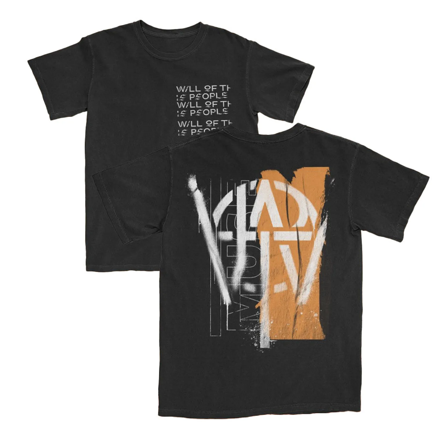 Muse Will of the People Orange Stencil T-Shirt