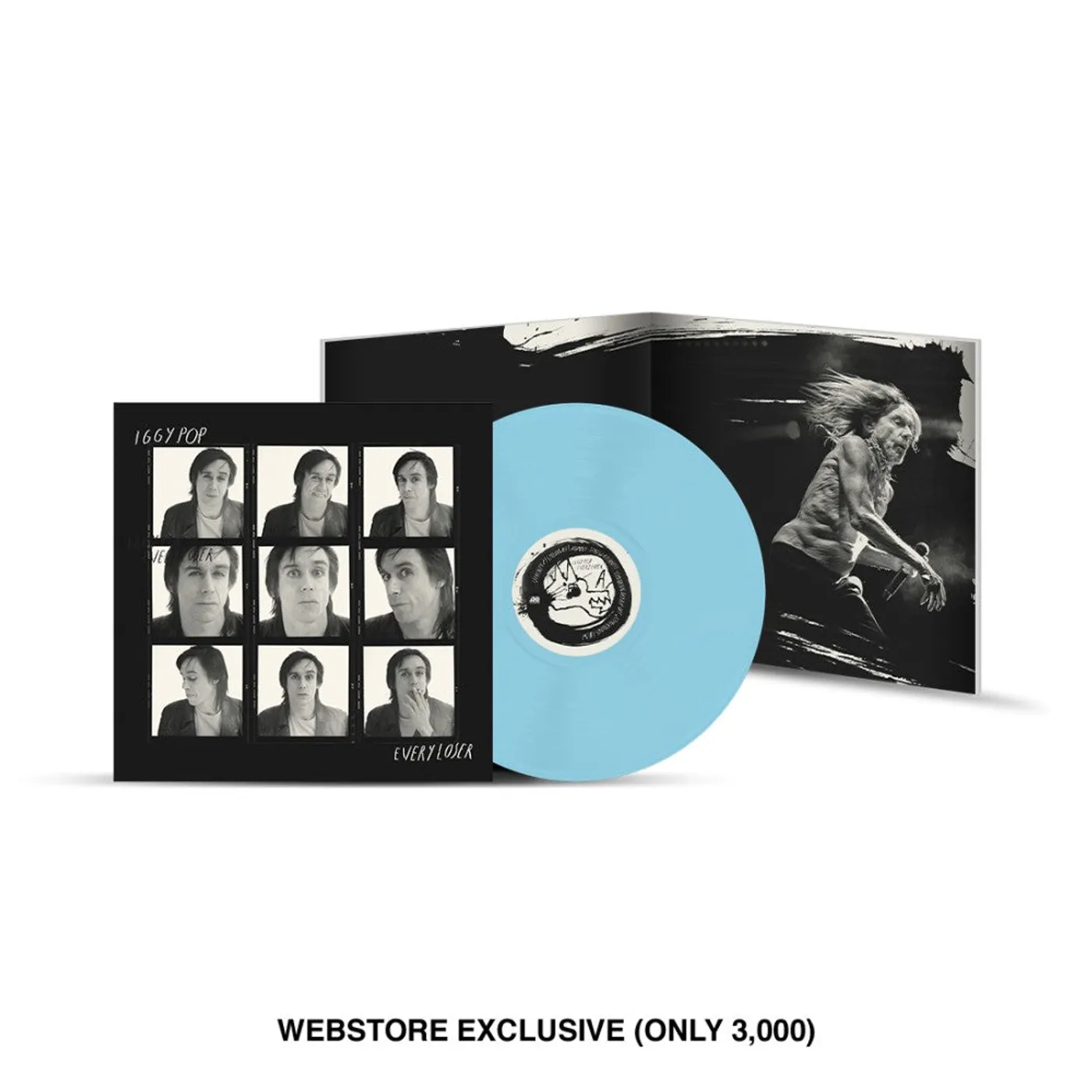 Iggy Pop EVERY LOSER Mick Rock Album Cover Sky Blue Vinyl