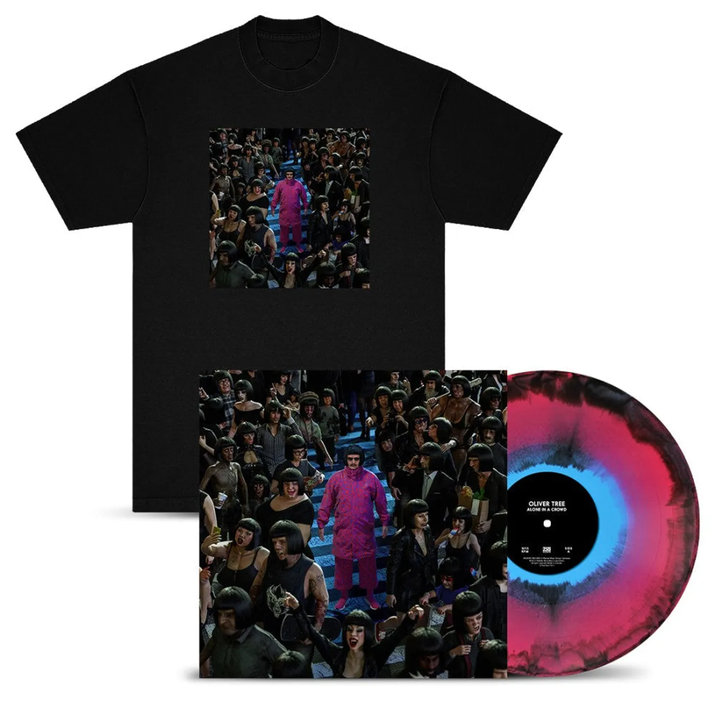 Oliver Tree Alone In A Crowd Vinyl and Cover T-shirt Fan Pack