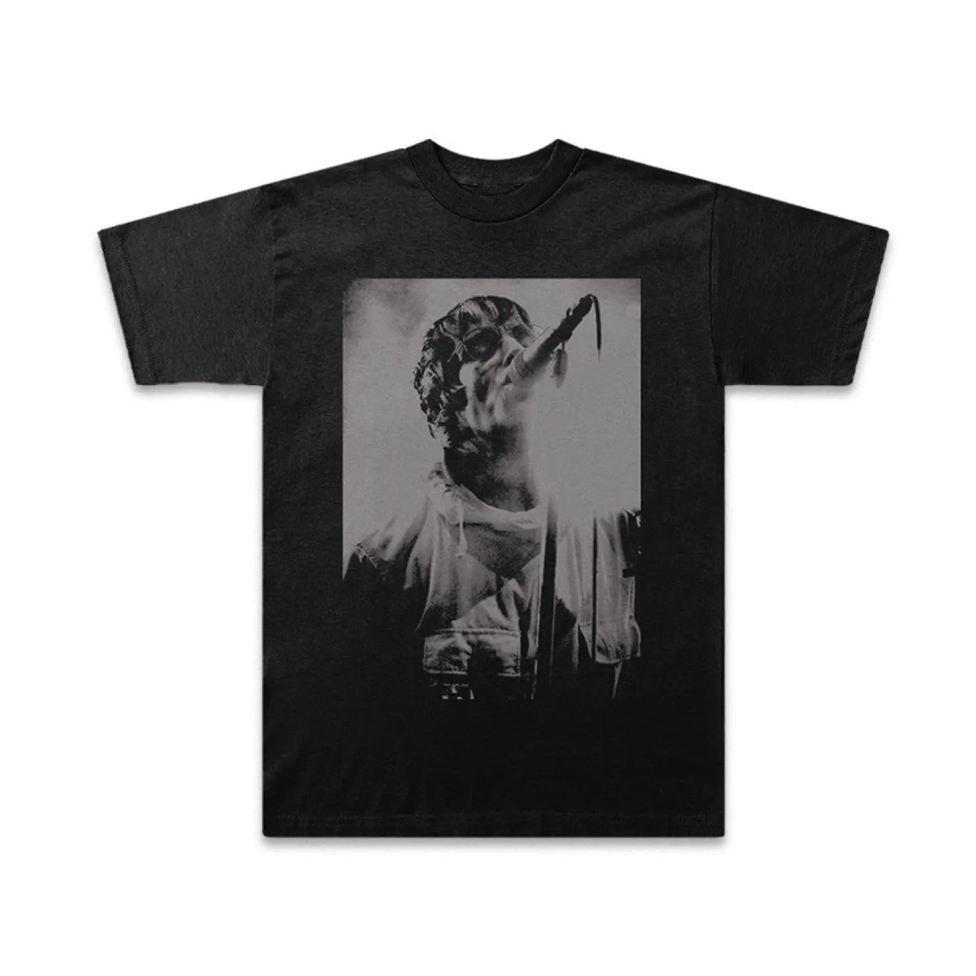 Liam Gallagher Knebworth 22 Live Photo T-Shirt Black