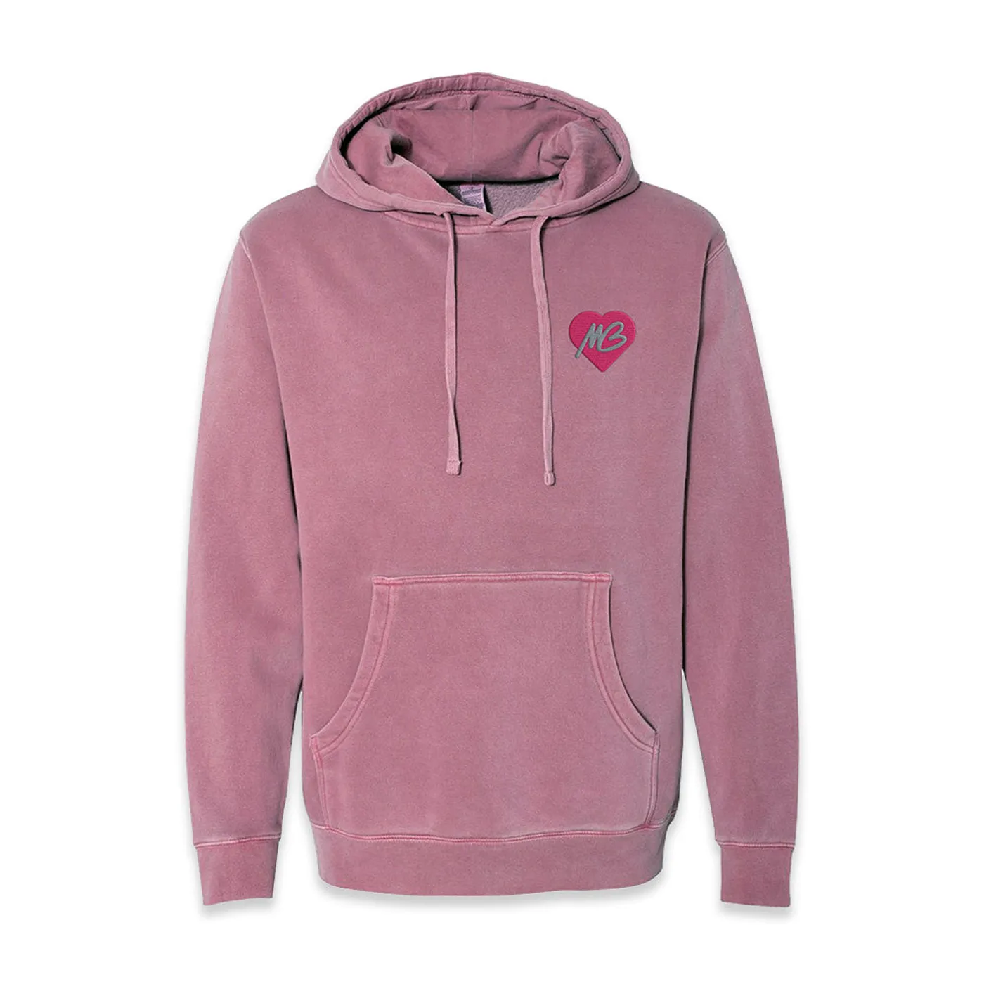 Michael Bublé MB Heart Logo Embroidered Mauve Hoodie