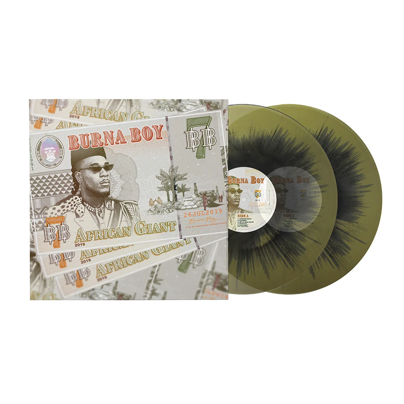 Burna Boy African Giant Vinyl (Limited Edition 5 Year Anniversary Black and Gold Splatter)