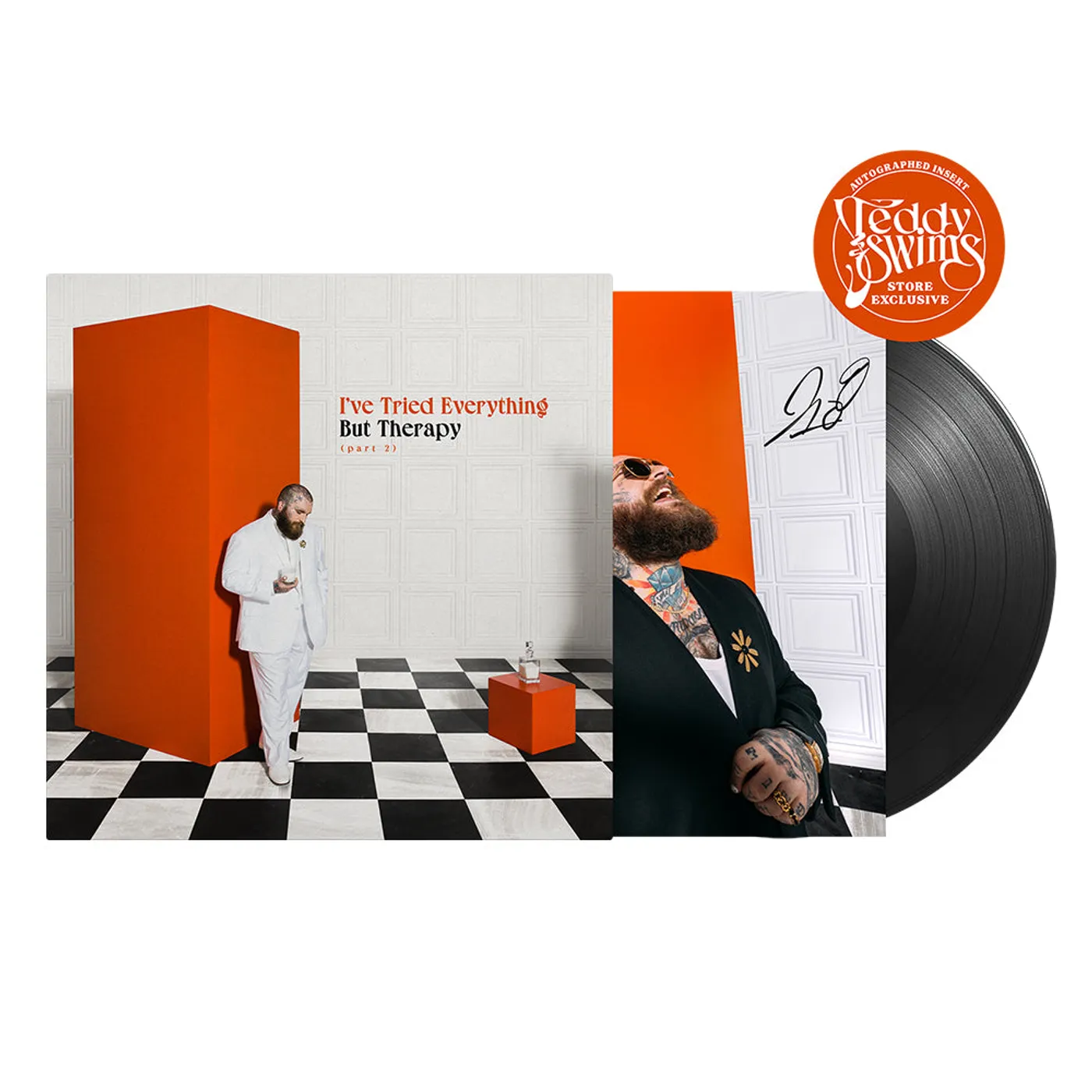 Teddy Swims I've Tried Everything But Therapy (Part 2) Signed Black Vinyl LP