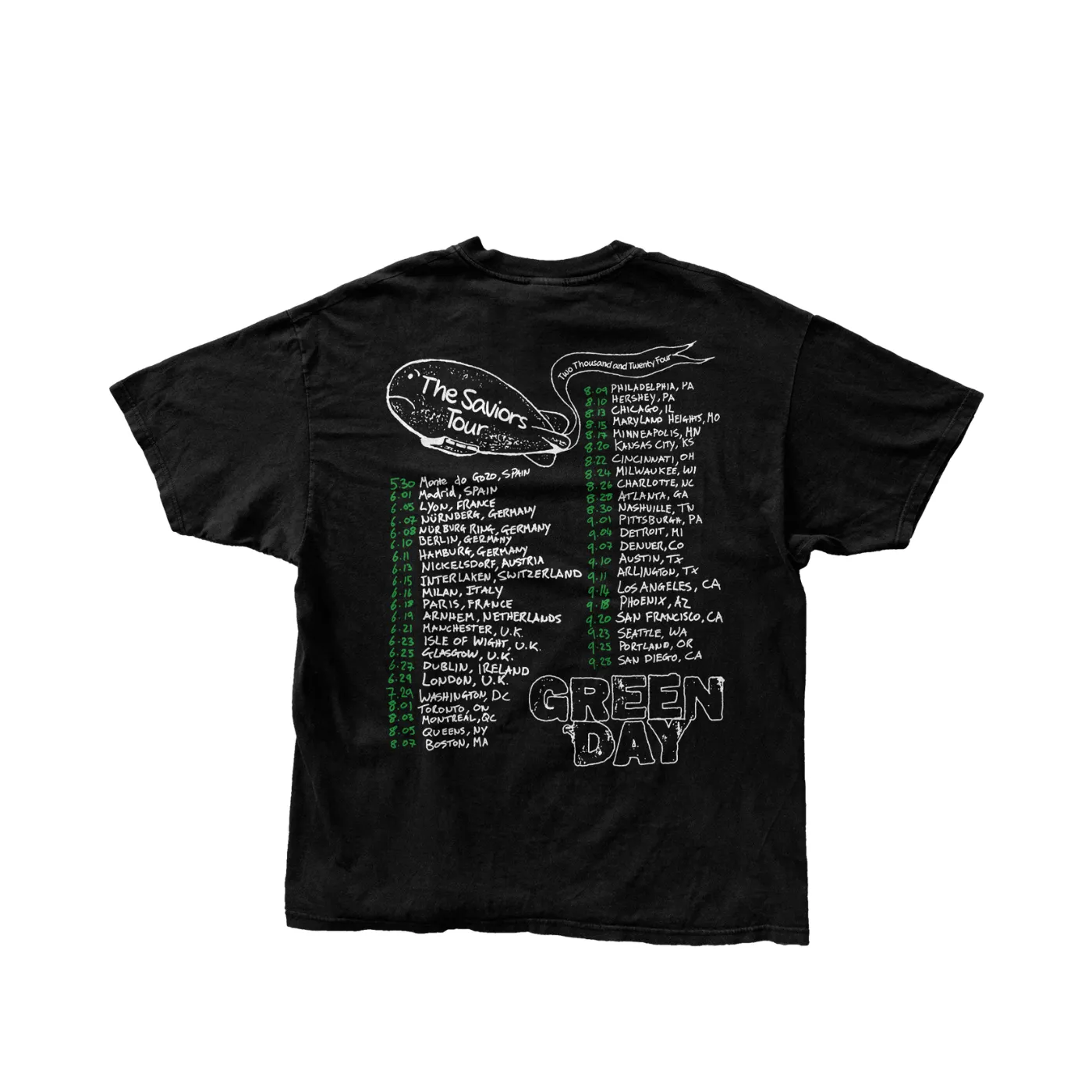 Green Day Riot Trio Tour Tee