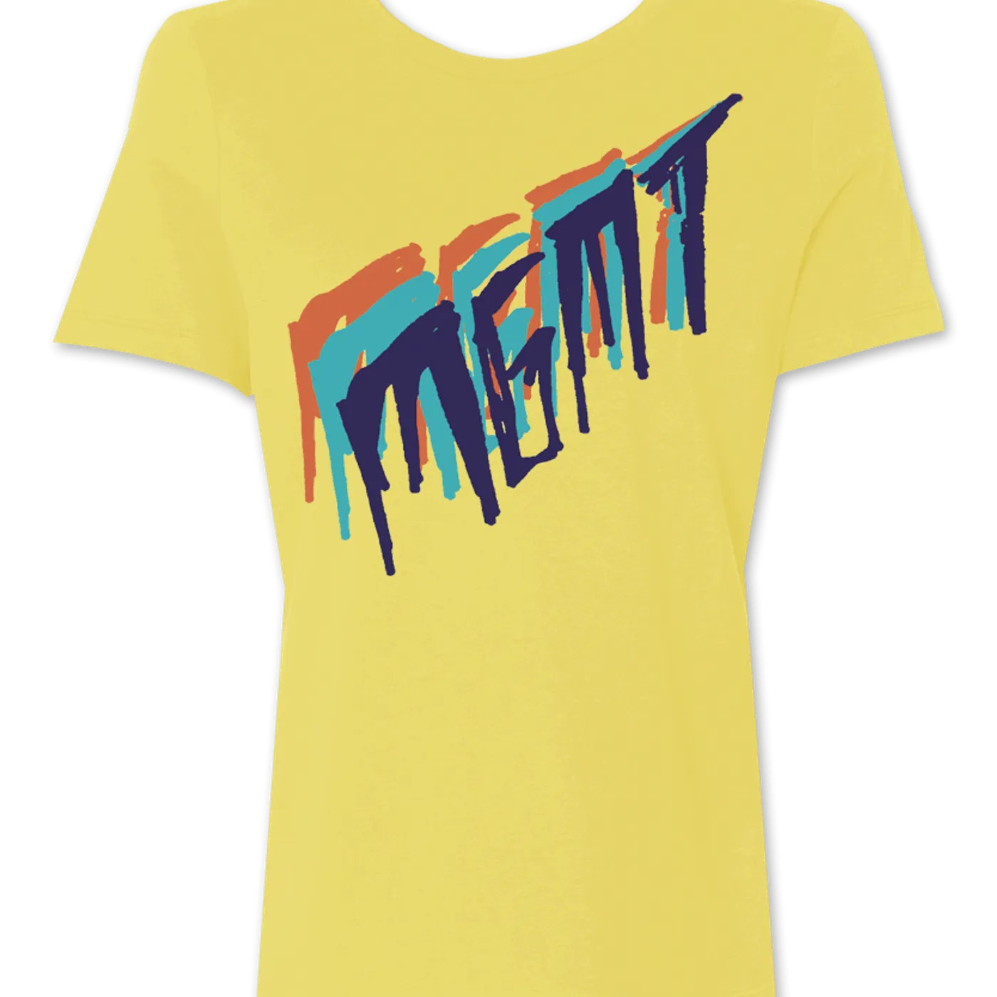 MGMT Girl's Tri-Color Scratch on Yellow T-shirt
