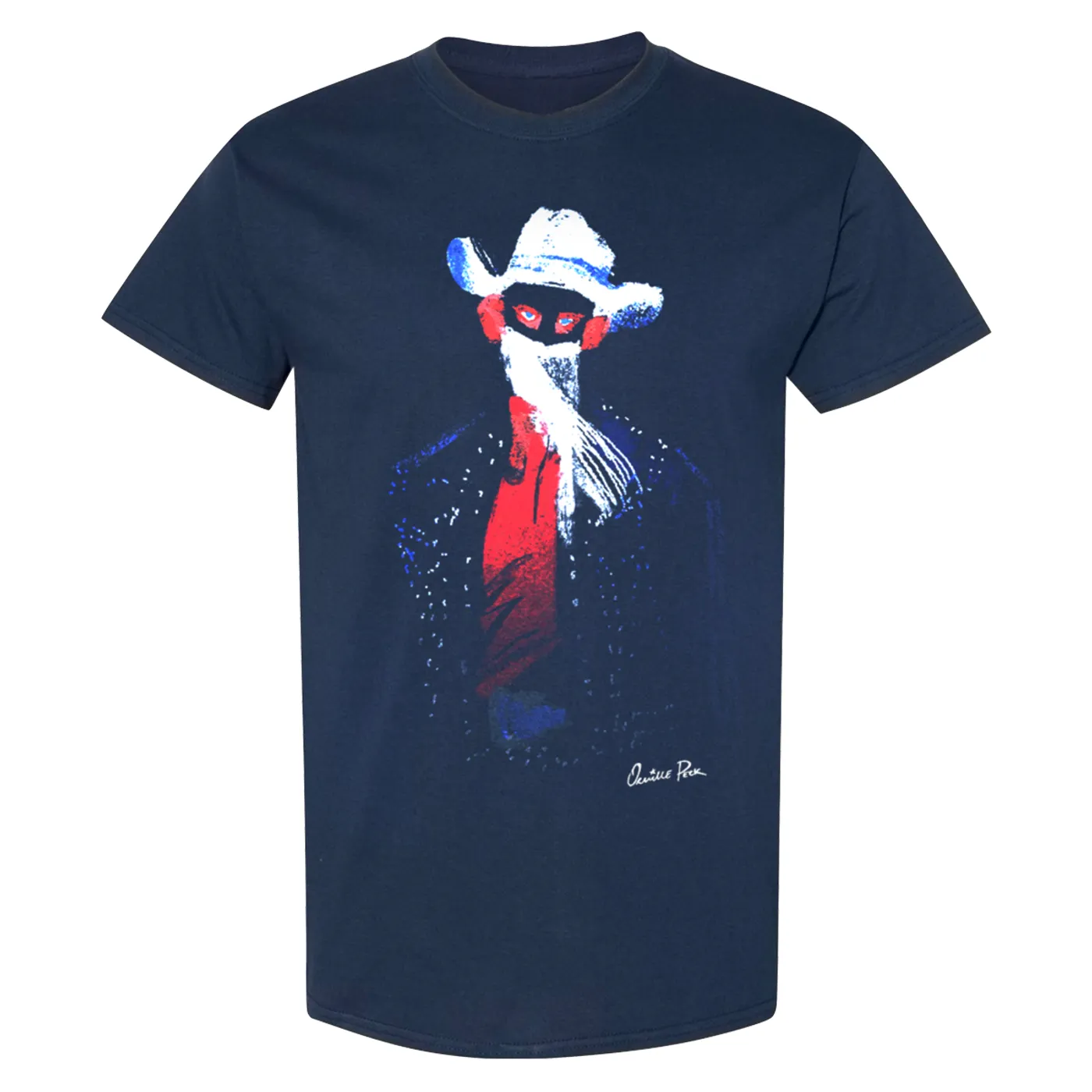 Orville Peck Navy Painted Tee