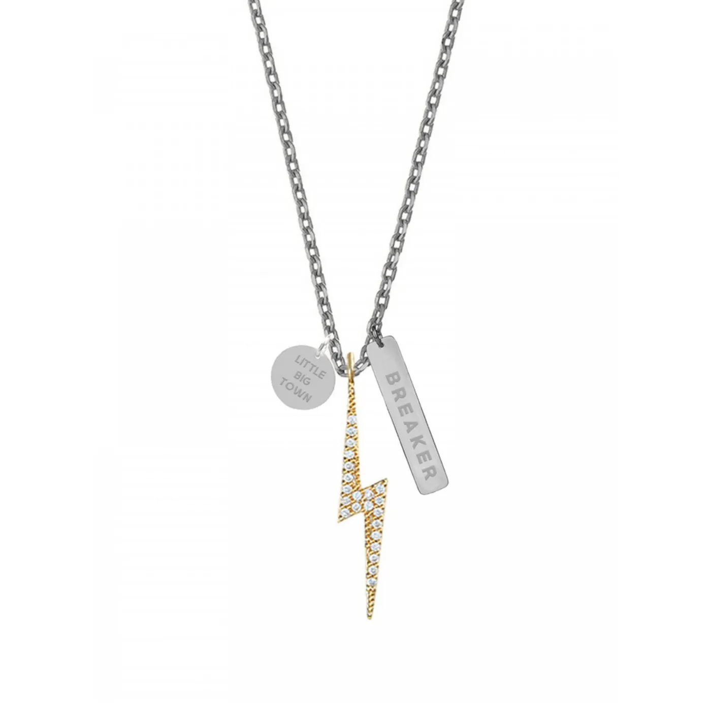 Little Big Town The Breaker Lightning Bolt Silver Necklace