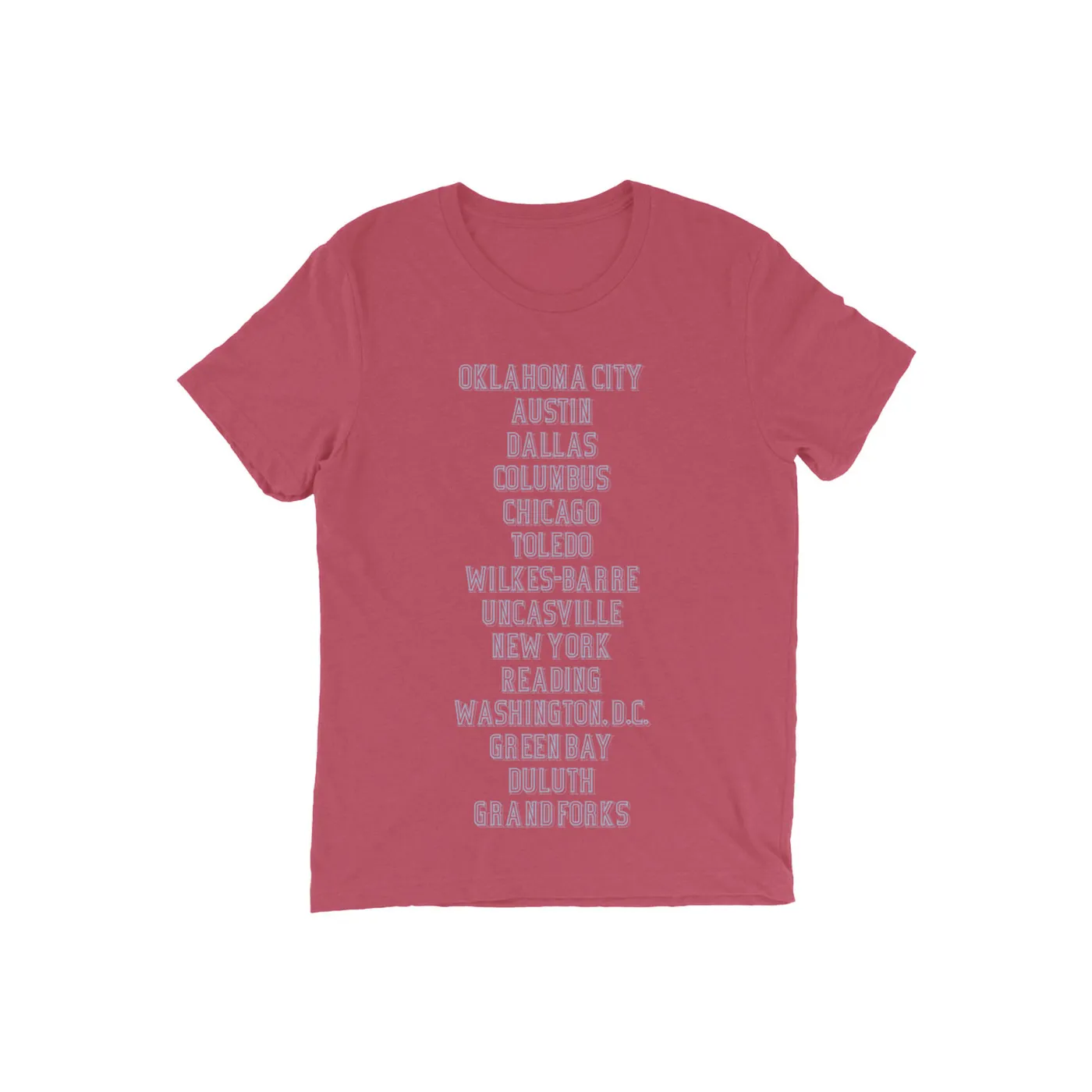 Little Big Town Breakers Tour Cities Brick T-Shirt