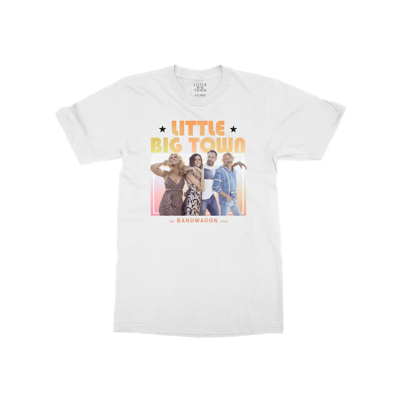 Little Big Town Bandwagon Tour White Dateback T-shirt
