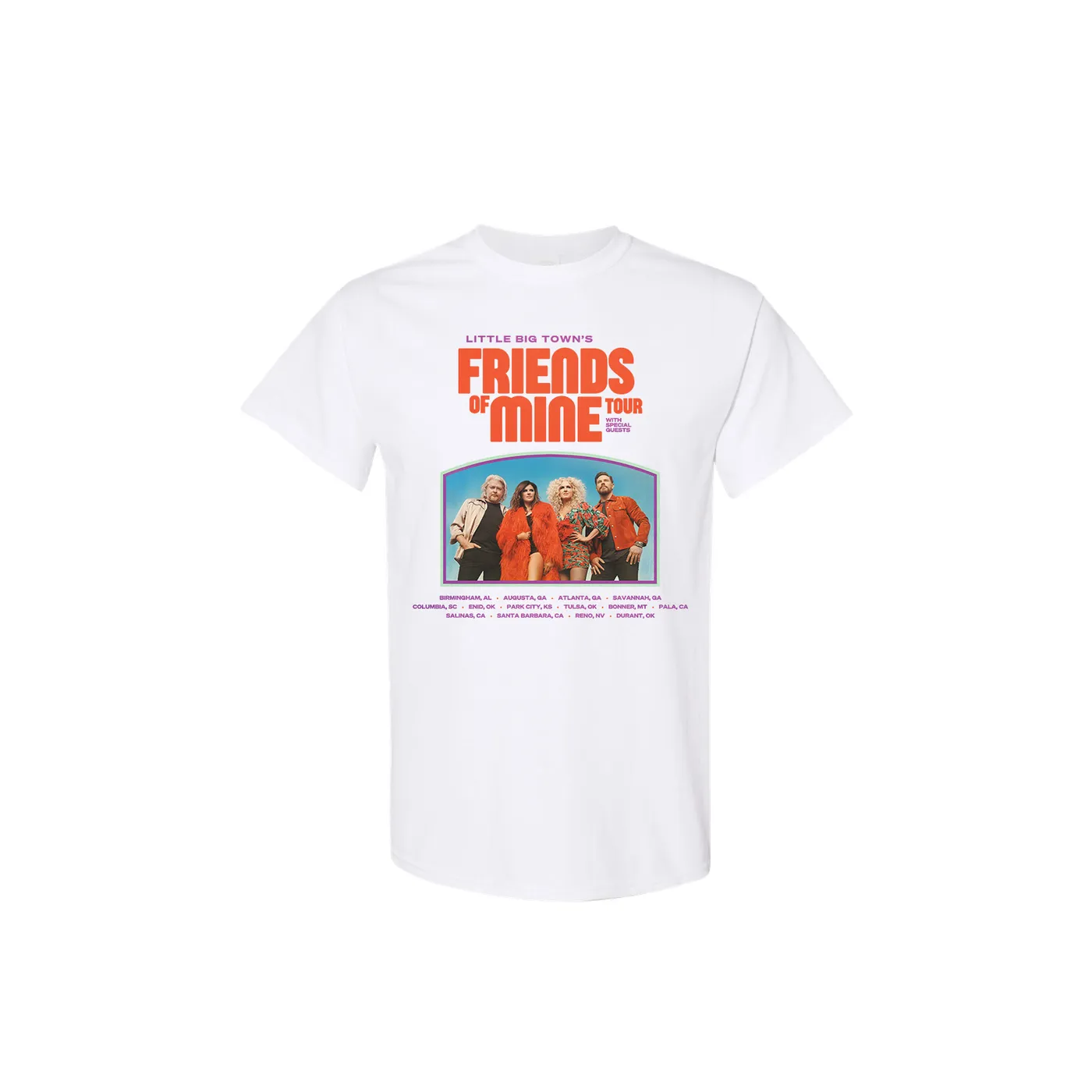 Little Big Town Friends of Mine White Tour Tee