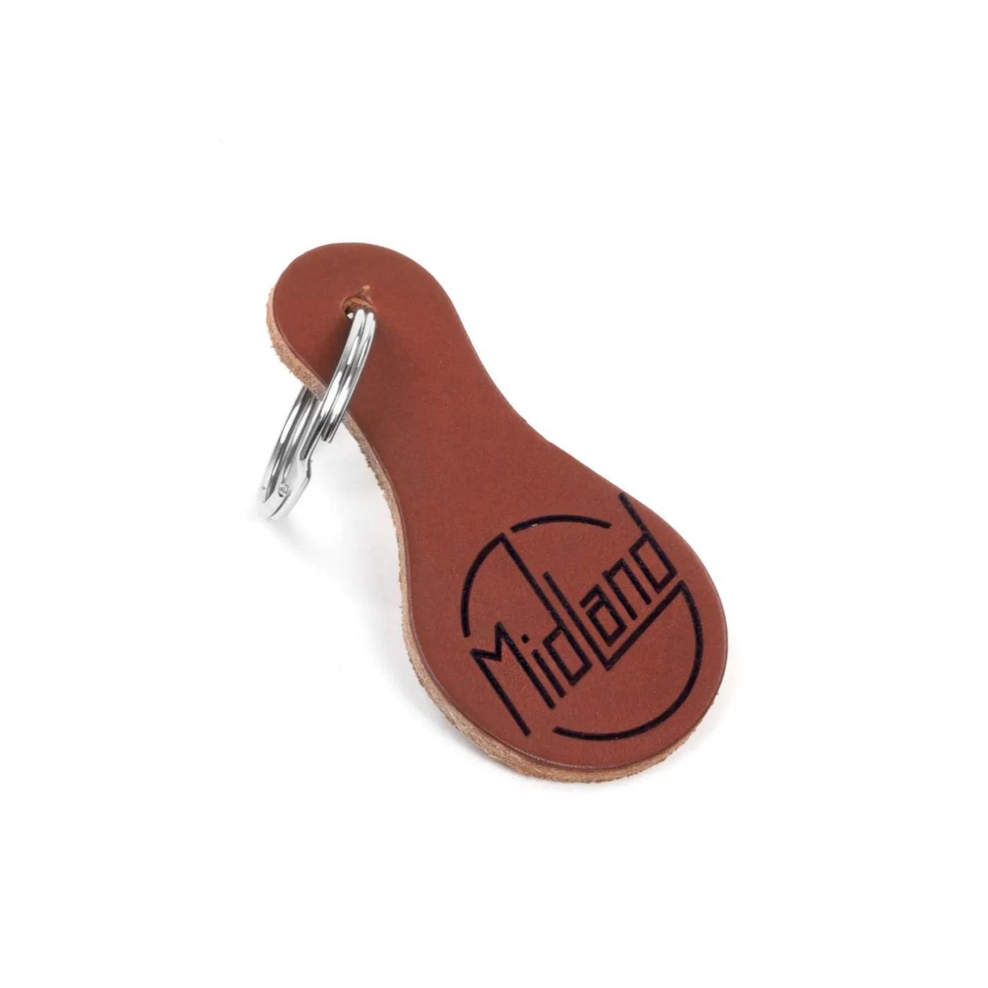 Midland Logo Leather Keychain
