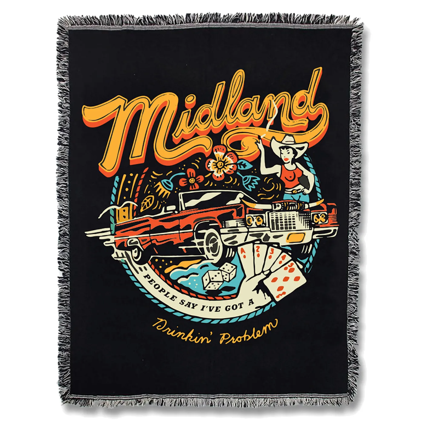 Drinkin Problem Midland Woven Blanket