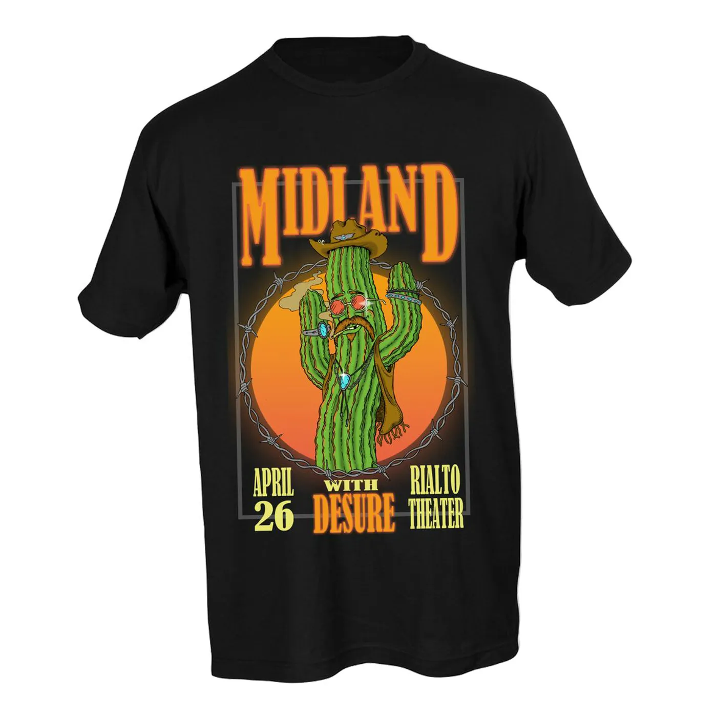 Midland Rialto Theatre Dancing Cactus T-shirt