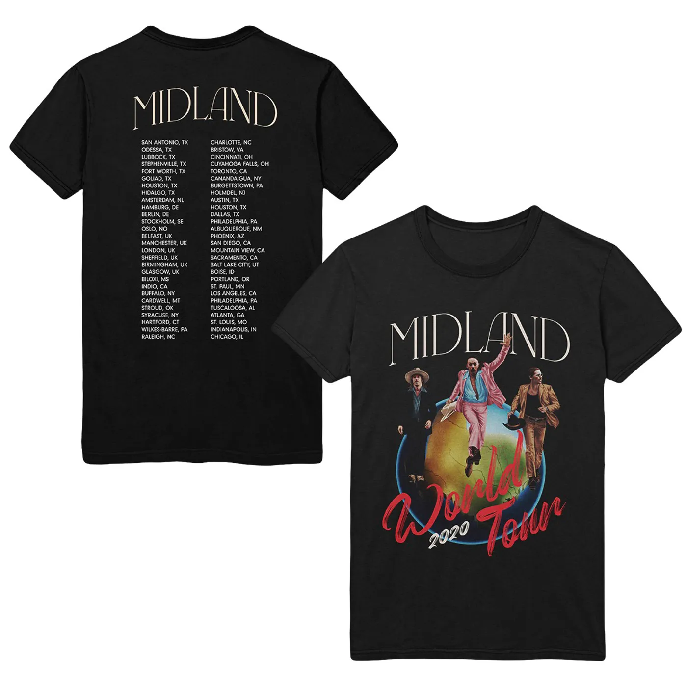 Midland World Tour 2020 Photo Dateback T-shirt
