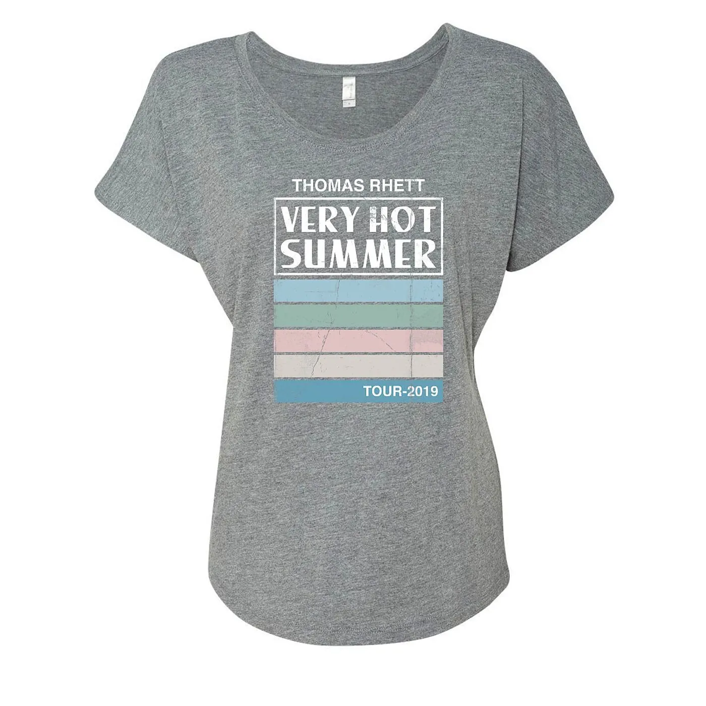 Thomas Rhett Very Hot Summer Grey Dolman Ladies T-Shirt