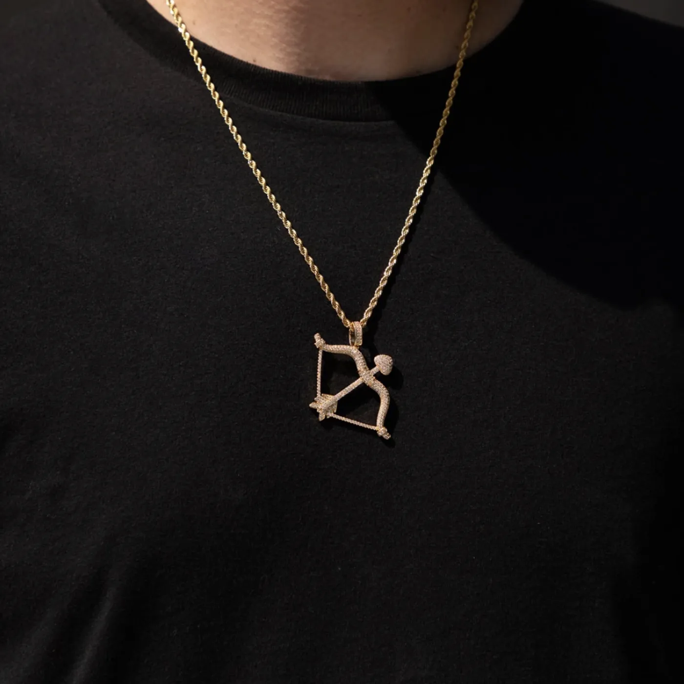Tory Lanez ICED OUT GOLD BOW PENDANT