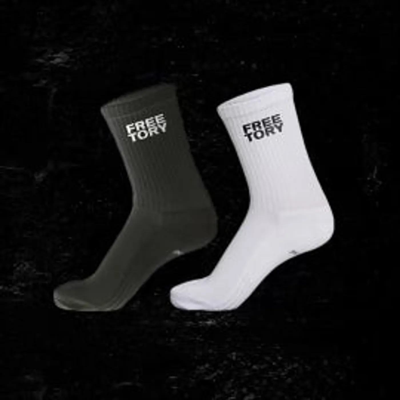Tory Lanez Free Tory Crew Socks (black / white)