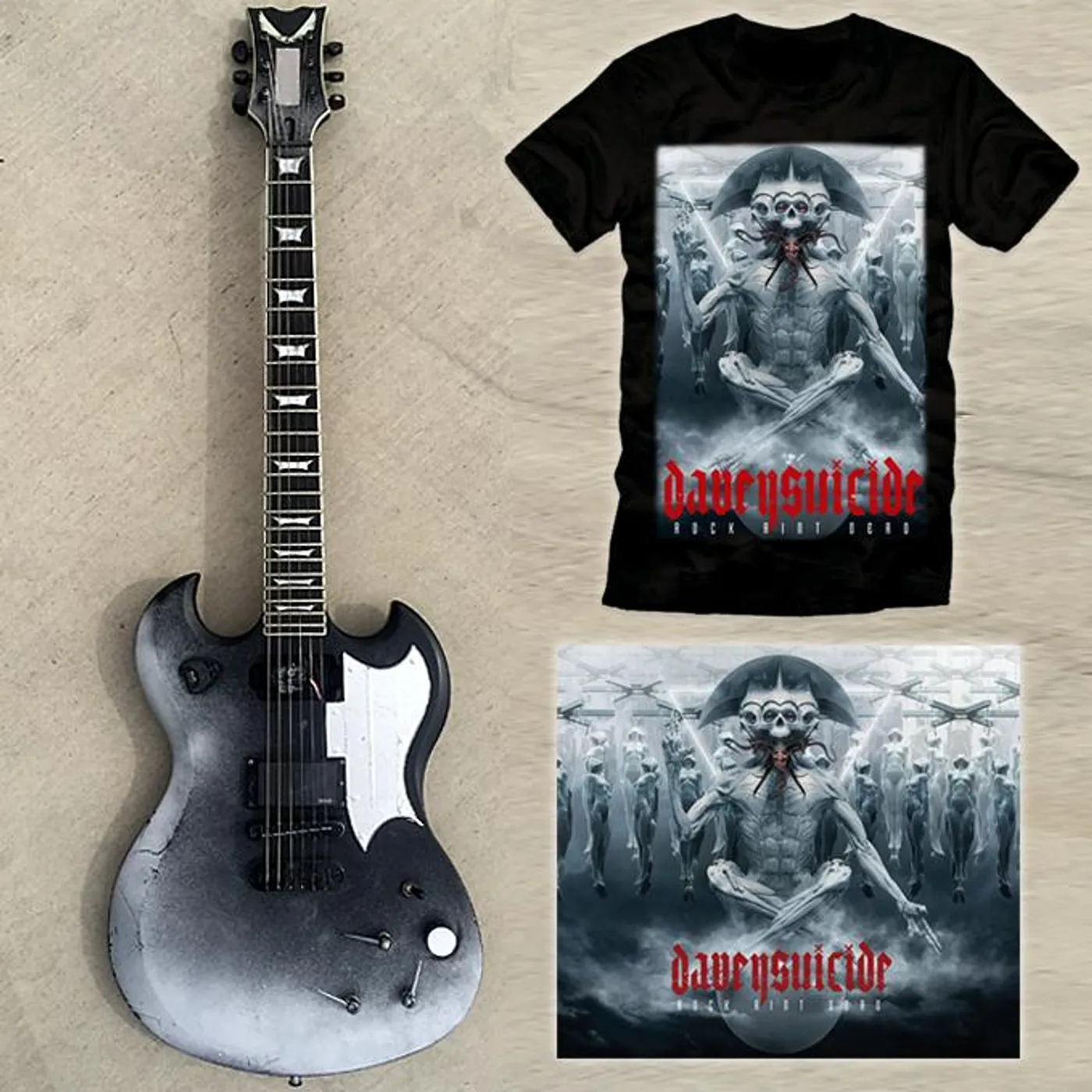 Davey Suicide ROCK AINT DEAD Signature Series NIKO GEMINI Guitar BUNDLE
