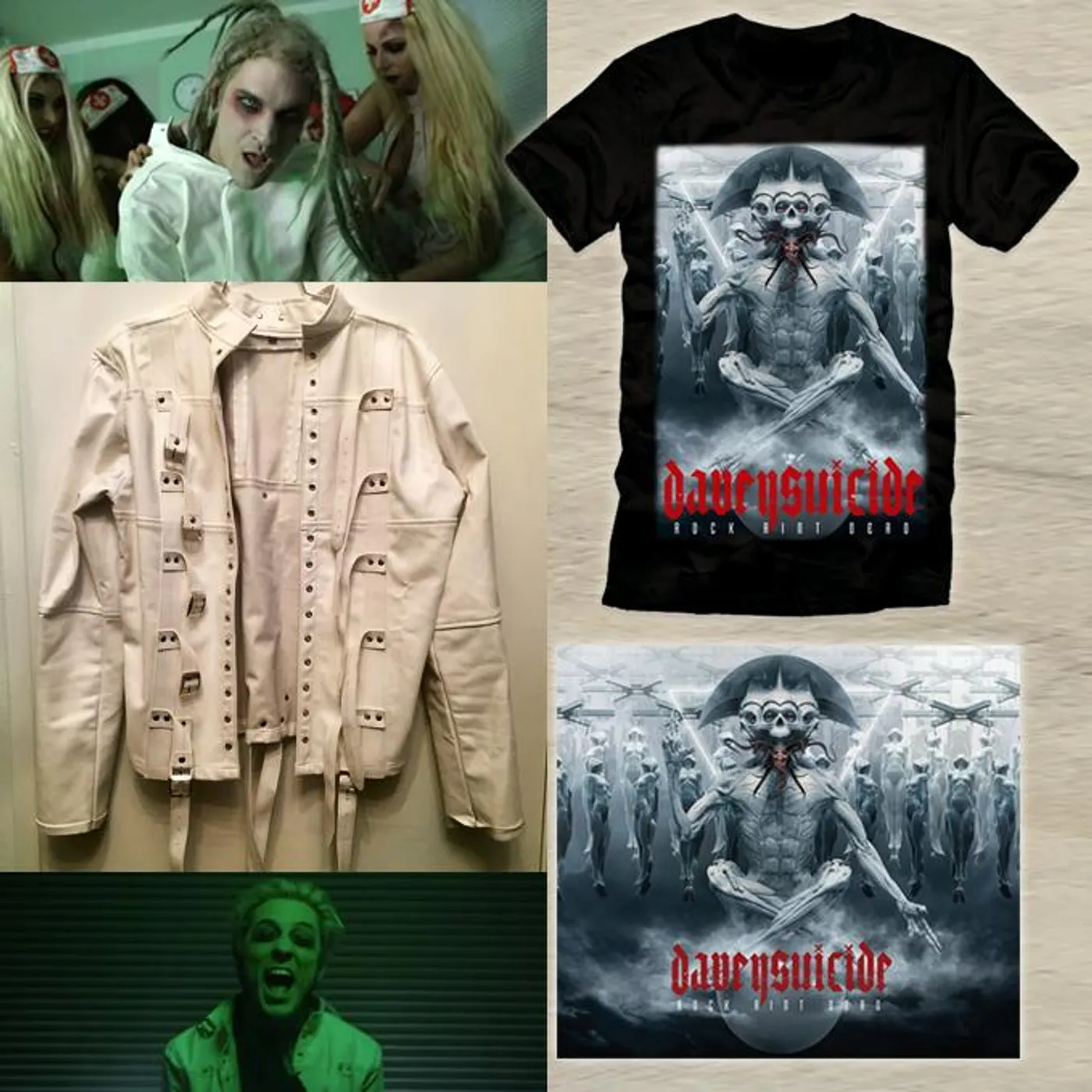 Davey Suicide MEDICATE ME Custom JACKET w/ Lyrics written on it & Personalized Signed & Worn by Davey & Telle Smith BUNDLE