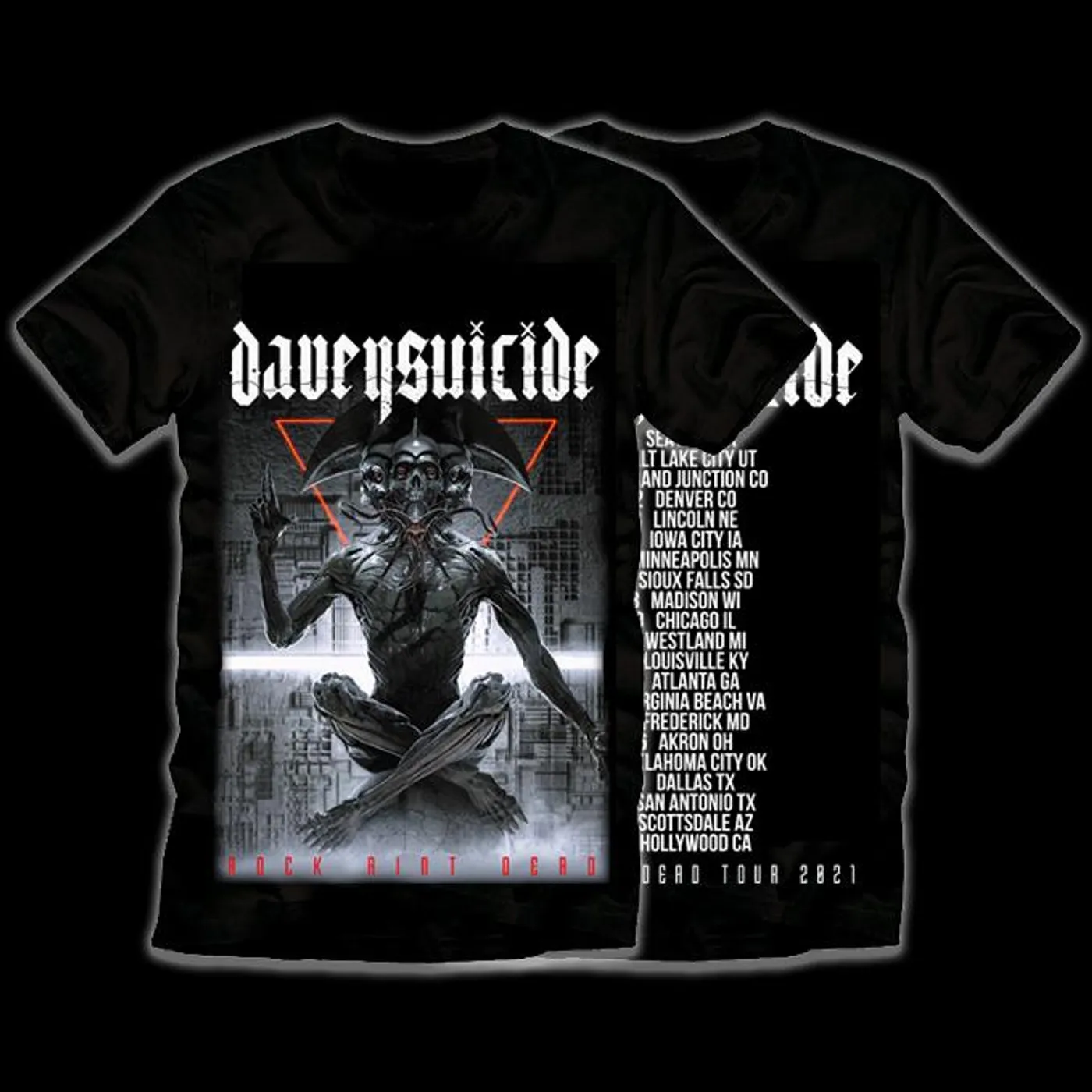 Davey Suicide 2021 Rock Aint Dead TOUR T-Shirt LIMITED EDITION