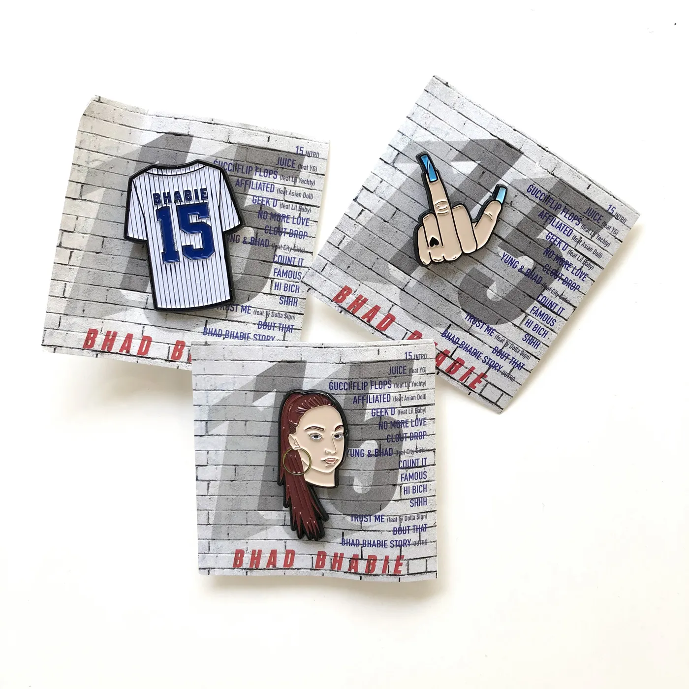 Bhad Bhabie 15 Album Release Pin Pack