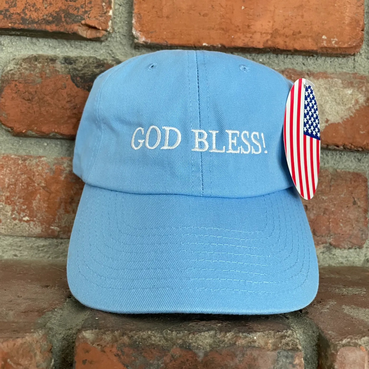 An0maly Baby Blue God Bless! Hat.