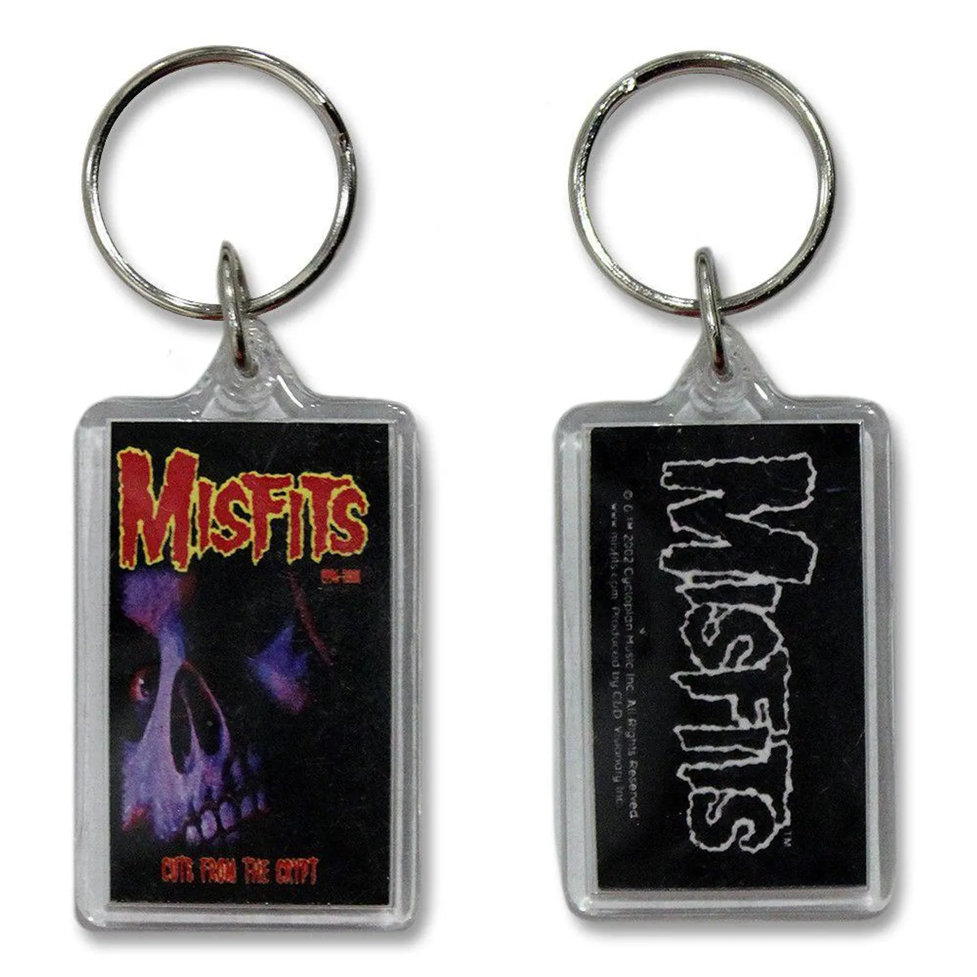 Misfits Cuts Back Skull Clear Keychain