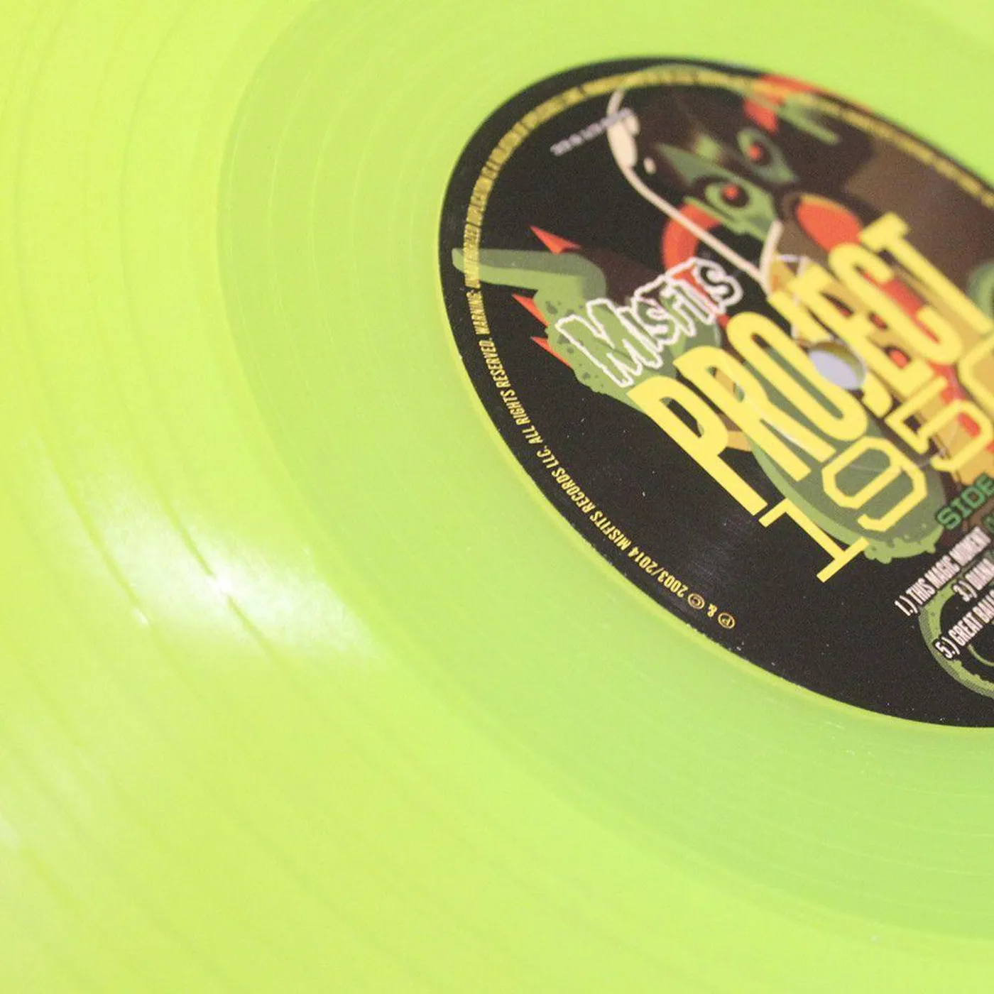 Misfits "Project 1950" (Expanded Edition) LP, Fluorescent Yellow Vinyl w/ download card