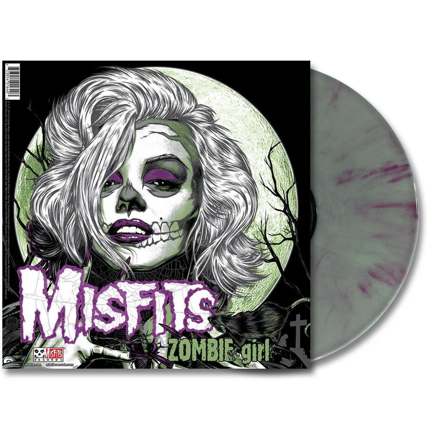 Misfits Vampire Girl / Zombie Girl 12" - Clear w/ Green & Purple