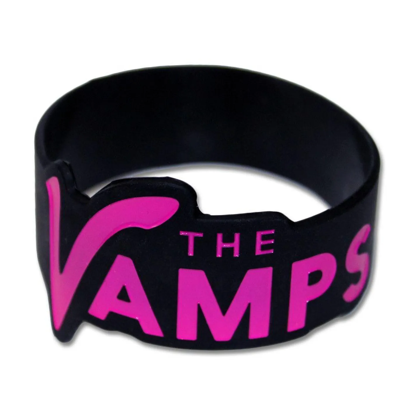 The Vamps Pink & Black Silicone Wristband