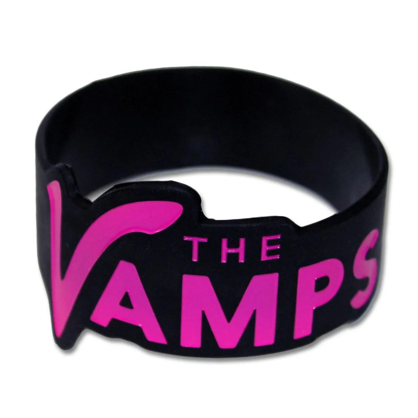 The Vamps Pink & Black Silicone Wristband
