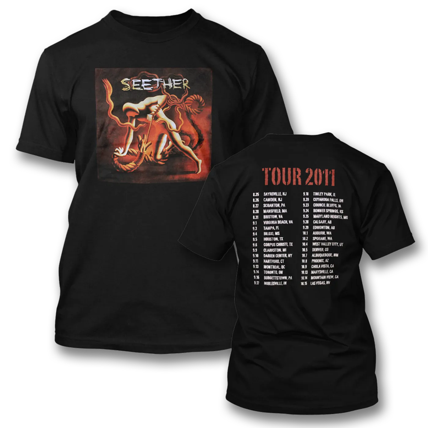 Seether Frayed 2011 Tour T-Shirt