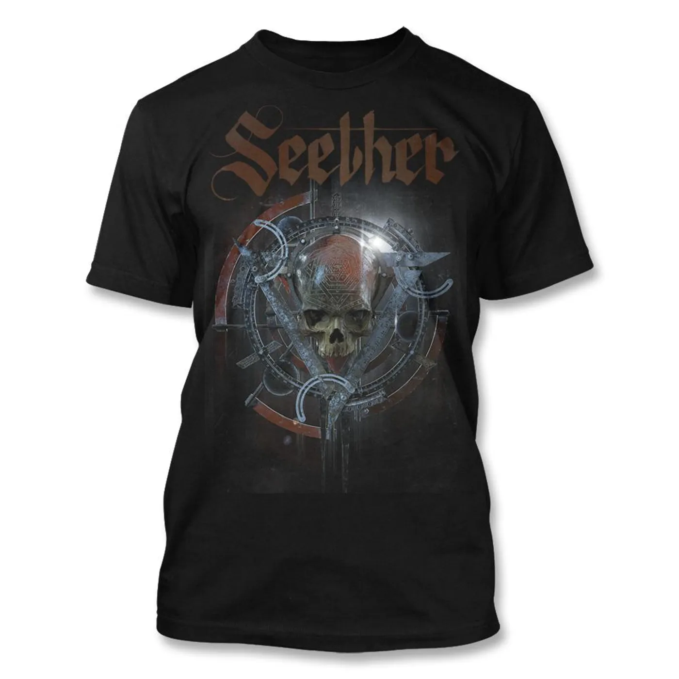Seether Skreeing Skull Black T-Shirt