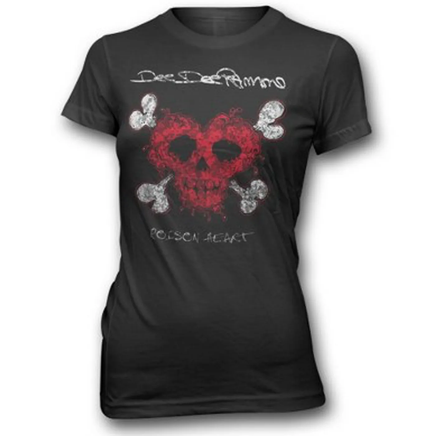 Dee Dee Ramone Distressed Poison Heart Girt Tee